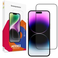 Accezz Gehard Glas Full Cover Screenprotector Apple iPhone 15 Pro Max