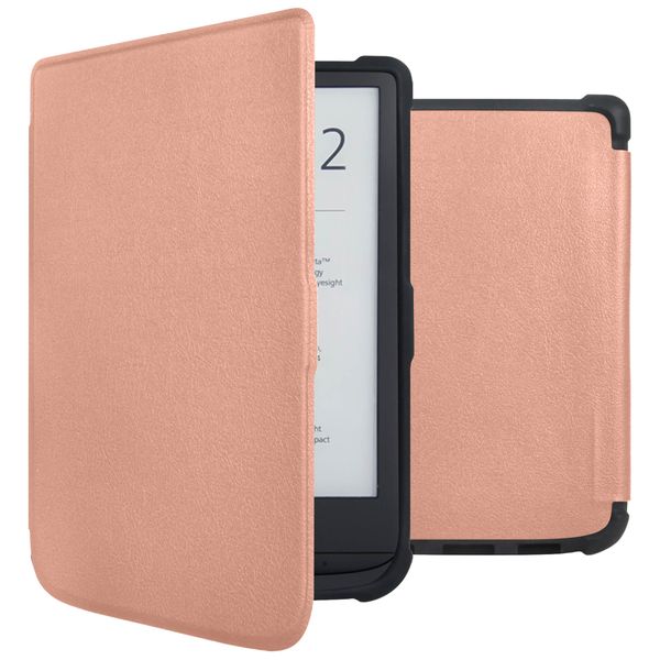 imoshion Slim Soft Case Sleepcover Pocketbook Touch Lux 5 / HD 3 / Basic Lux 4 / Vivlio Lux 5 - Rosé Goud