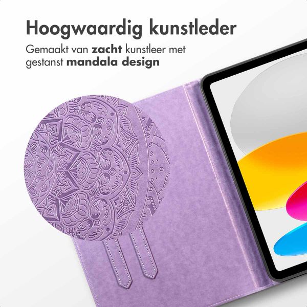 imoshion Mandala Bookcase Apple iPad Air 11 inch (2025) M3 / (2024) M2 / Air 5 (2022) / Air 4 (2020) - Lila