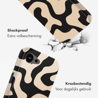 Selencia Vivid Backcover met MagSafe Apple iPhone 16e - Art Wave Black