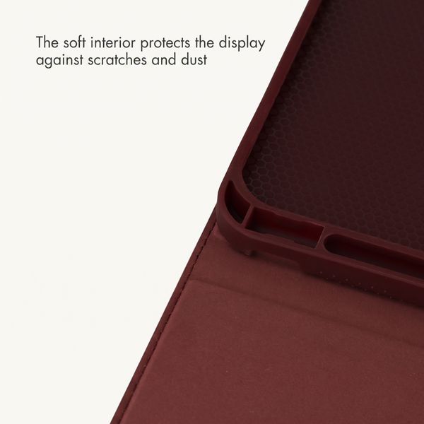 Selencia Croco Bookcase Apple iPad Air 11 inch (2026) M4 / (2025) M3 / (2024) M2 / Air 5 (2022) / Air 4 (2020) - Burgundy