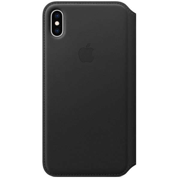 Apple Leather Folio Bookcase iPhone Xs Max - Black