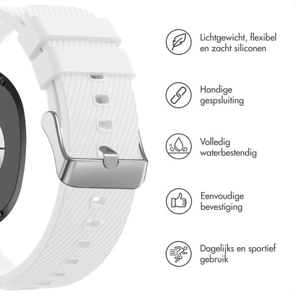 imoshion Flexibel Siliconen bandje Samsung Galaxy Watch 9 (40/44mm) / Watch 8 (40/44mm) / Classic (46mm) - Wit