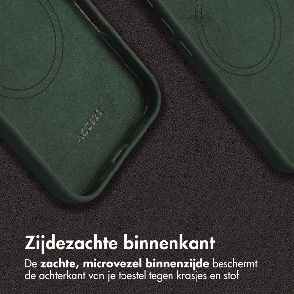 Accezz Vintage Leather Magsafe Backcover Apple iPhone 16 Pro - Smokey Green