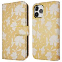 imoshion Design Bookcase Apple iPhone 12 (Pro) - Yellow Flowers