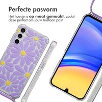 imoshion Design hoesje met koord Samsung Galaxy A15 (5G) - Tropical Violet Flowers Connect