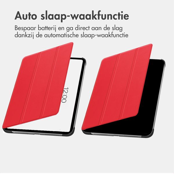 imoshion Trifold Bookcase Samsung Galaxy Tab A9 Plus - Rood