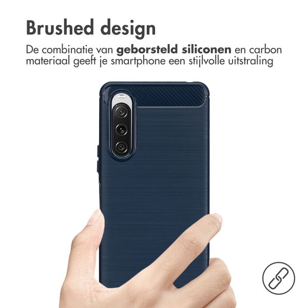 imoshion Brushed Backcover Sony Xperia 10 V - Donkerblauw