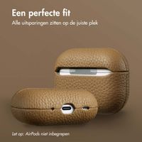 Accezz Echt Leren Case AirPods Pro 2 - Taupe