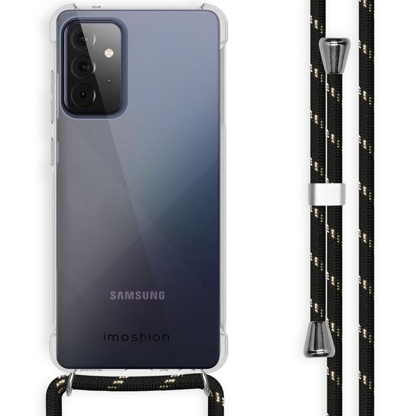 imoshion Backcover met koord Samsung Galaxy A72 - Zwart Goud