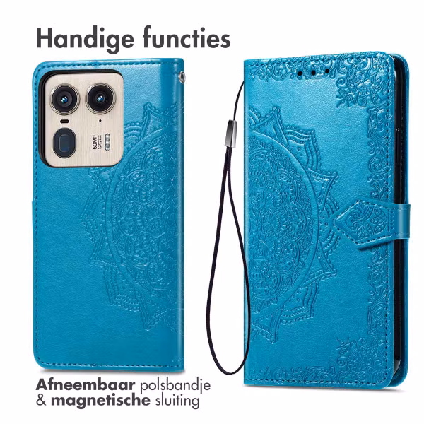 imoshion Mandala Bookcase Motorola Edge 50 Ultra - Turquoise