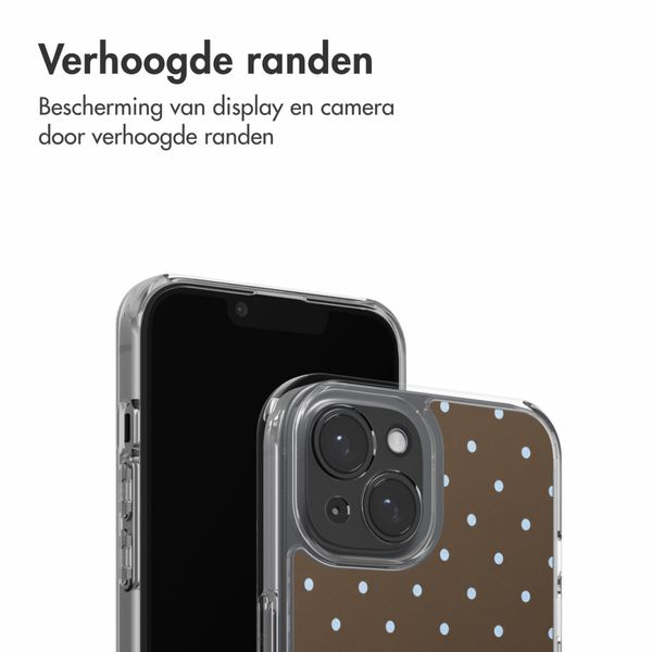imoshion Design hoesje Apple iPhone 15 - Polka Dot Bruin