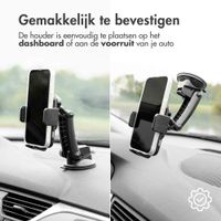 Accezz Telefoonhouder auto iPhone 13 - Draadloze oplader - Dashboard en voorruit - Zwart