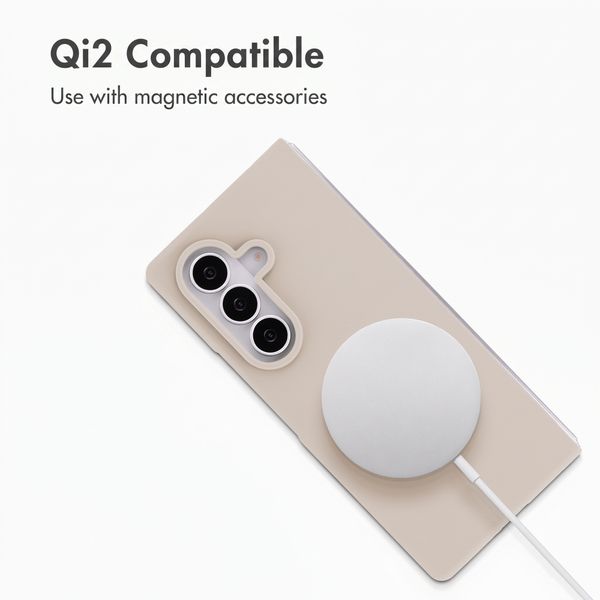 Accezz Liquid Silicone Case with MagSafe Samsung Galaxy Z Fold 8 Ultra - Stone