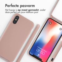 imoshion Siliconen hoesje met koord Apple iPhone X / Xs - Sand Pink