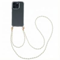 imoshion Backcover met koord + armband - Parels Apple iPhone 16 Pro - Transparant