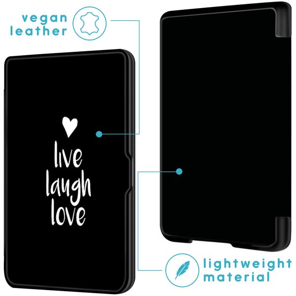 imoshion Design Slim Hard Case Bookcase Tolino Shine 4 - Live Laugh Love