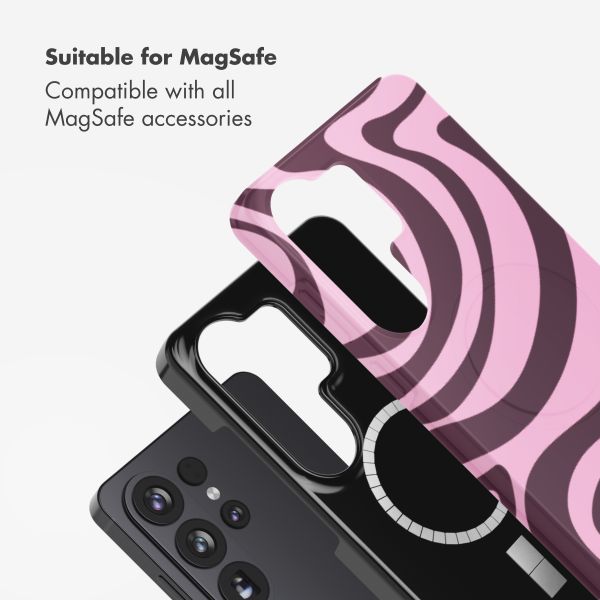 Selencia Vivid Back Cover with MagSafe Samsung Galaxy S26 Ultra - Wavy Swirl Pink Plum