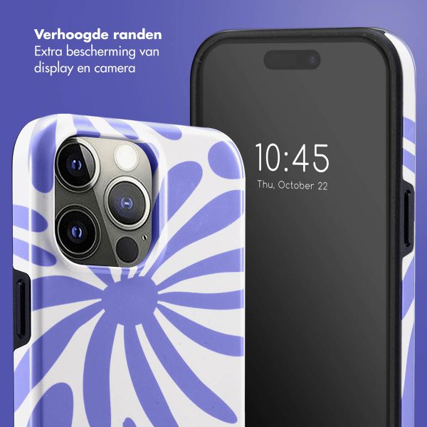 Selencia Vivid Tough Backcover iPhone 15 Pro Max - Modern Bloom Sapphire Blue