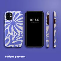 Selencia Vivid Tough Backcover iPhone 11 - Modern Bloom Sapphire Blue