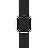 Apple Leather Band Modern Buckle Apple Watch Series 1 t/m 9 / SE (38/40/41 mm) | Series 10 / 11 (42 mm) - Maat S - Black