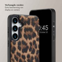 Selencia Nova Telefoonhoes met Koord en Pashouder Samsung Galaxy S24 Plus / S25 Plus - Leopard