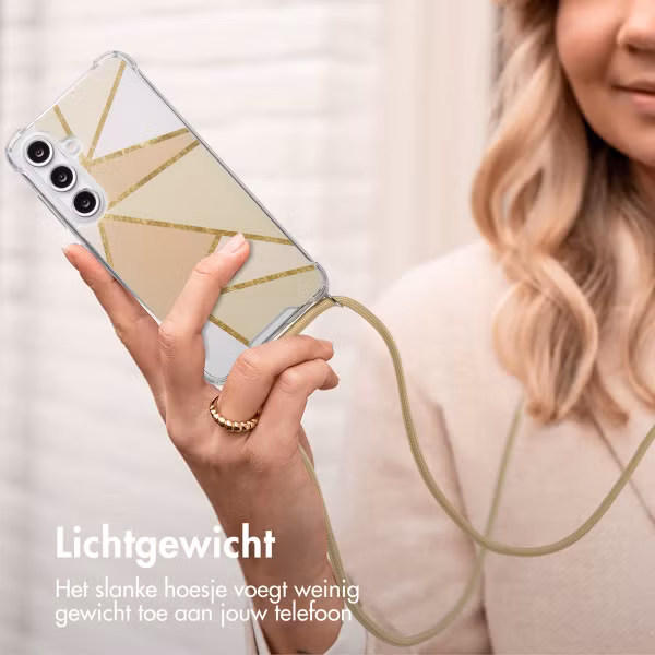 imoshion Design hoesje met koord Samsung Galaxy S24 FE - Beige Graphic