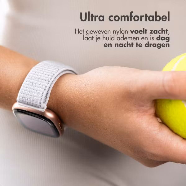 imoshion Nylon bandje Fitbit Versa 4/ 3 / Sense (2) - Grijs
