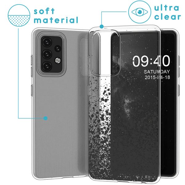 imoshion Design hoesje Samsung Galaxy A52(s) (5G/4G) - Spetters - Zwart