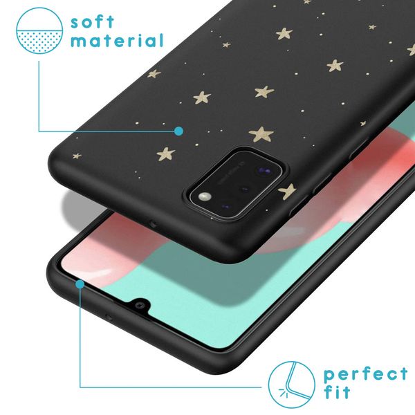 imoshion Design hoesje Samsung Galaxy A41 - Sterren / Zwart