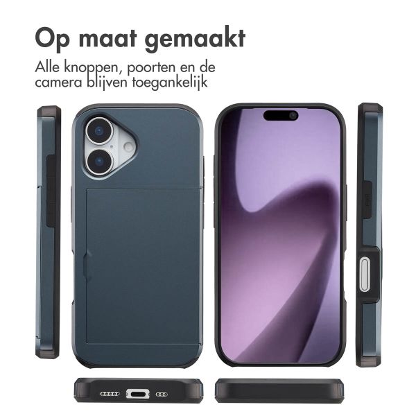 imoshion Backcover met pasjeshouder Apple iPhone 17 - Donkerblauw