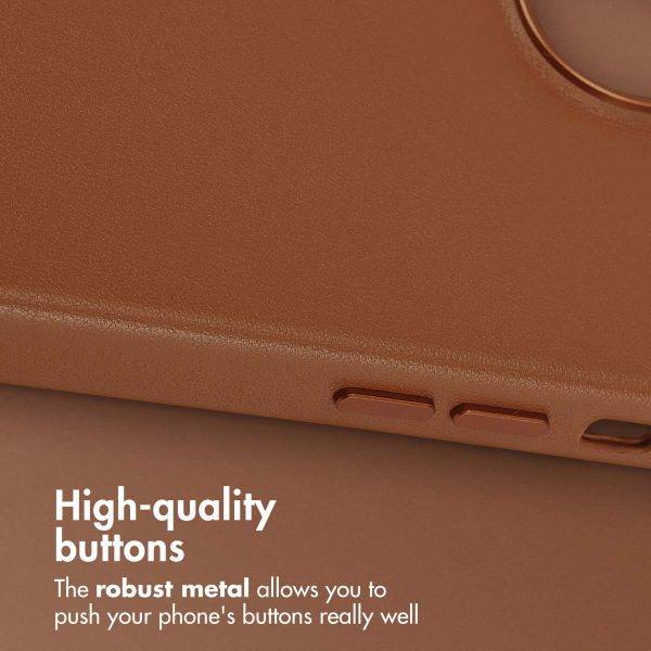 Accezz Leather Back Cover with MagSafe Apple iPhone 13 - Sienna Brown