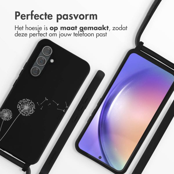 imoshion Siliconen design hoesje met koord Samsung Galaxy A54 (5G) - Dandelion Black