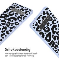 imoshion Siliconen design hoesje met koord Samsung Galaxy S10 - Animal Lila