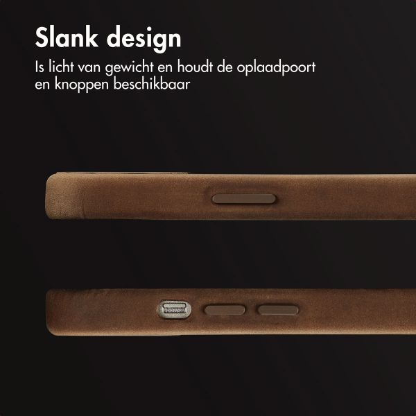 Accezz Vintage Leather Magsafe Backcover Apple iPhone 13 - Rustic Brown