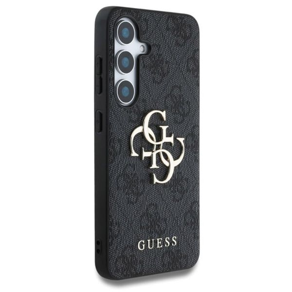 Guess 4G Metal Logo Backcover Samsung Galaxy S25 - Zwart