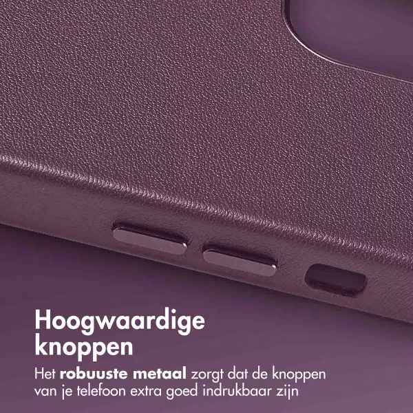 Accezz MagSafe Leather Backcover Apple iPhone 12 (Pro) - Heath Purple