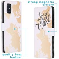 imoshion Design Softcase Bookcase Galaxy A51 - Let's Go Travel White