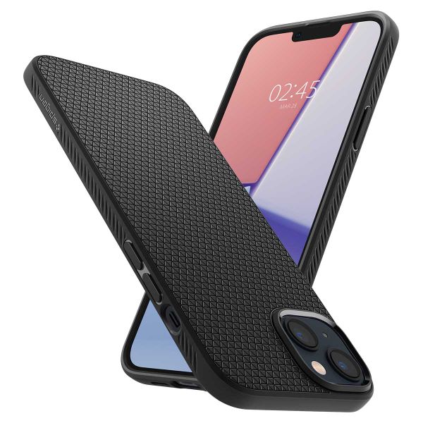 Spigen Liquid Air Backcover iPhone 14 Pro Max - Zwart