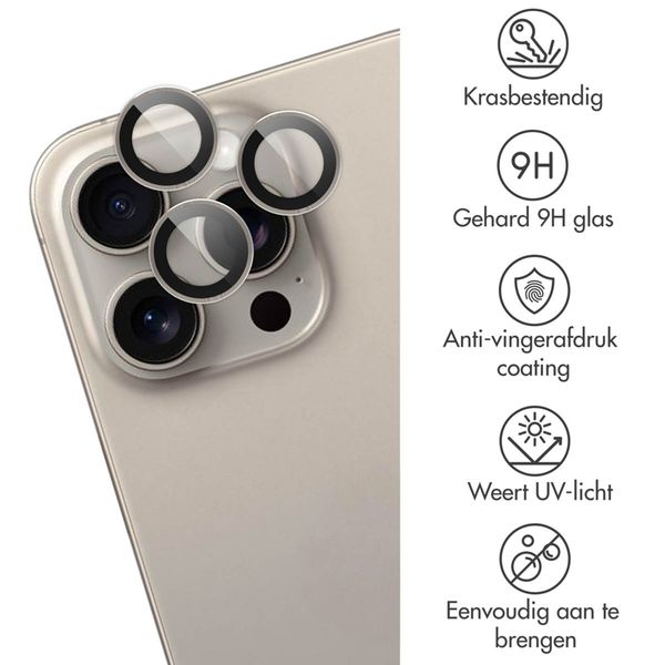imoshion 2 Pack Camera lens protector Apple iPhone 15 Pro / 15 Pro Max - Natural Titanium