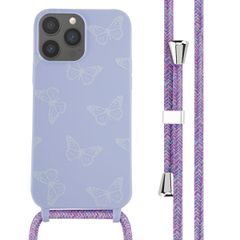 imoshion Siliconen design hoesje met koord Apple iPhone 13 Pro Max - Butterfly