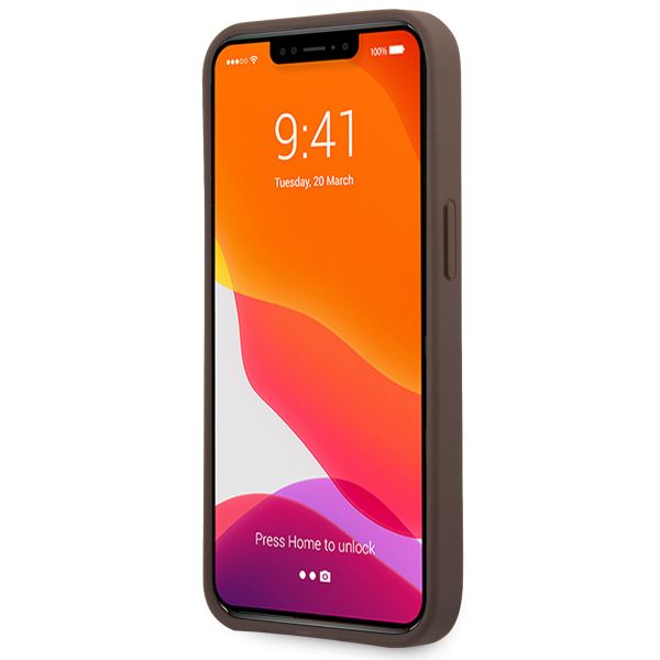 Guess 4G Metal Logo Backcover Apple iPhone 13 Mini - Bruin