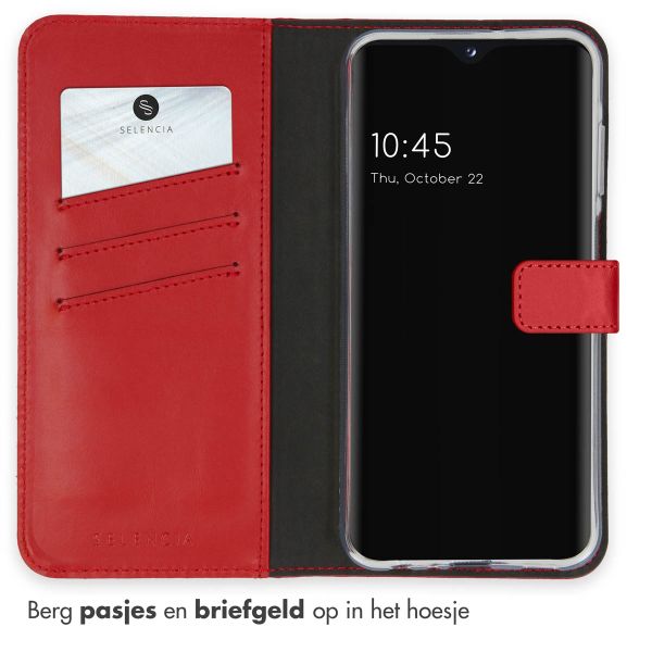 Selencia Echt Leren Bookcase Samsung Galaxy A25 (5G) - Rood