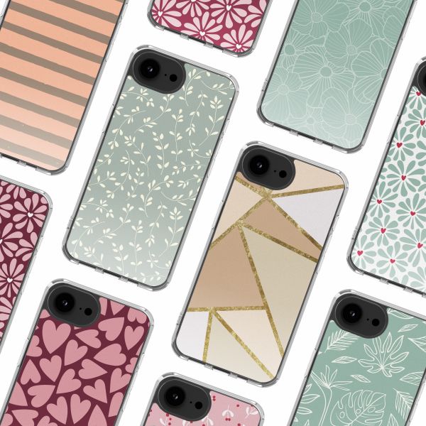 imoshion Design hoesje Apple iPhone 16e - Smoke Green Flowers