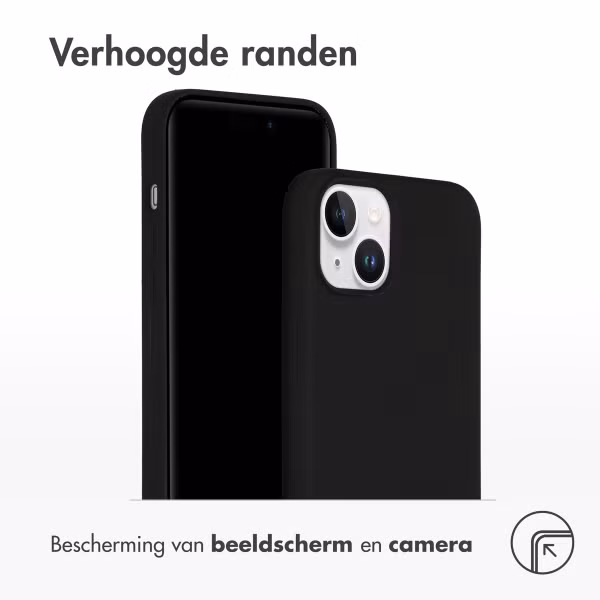 Accezz Liquid Silicone Backcover Apple iPhone 15 Plus - Zwart