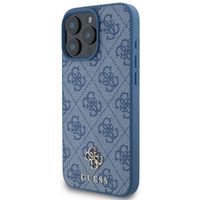 Guess 4G Metal Logo Backcover MagSafe iPhone 16 Pro Max - Blauw