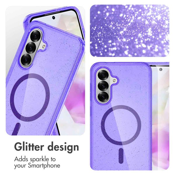 imoshion Sparkle Backcover met MagSafe Samsung Galaxy A56 - Glitter Paars