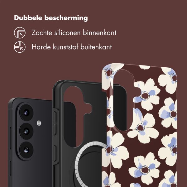 Selencia Vivid Backcover met MagSafe Samsung Galaxy S26 - Choco Flower Pop