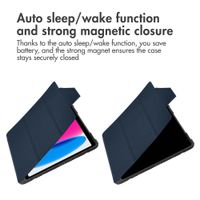 Accezz Rugged Trifold Bookcase Apple iPad 11 (2025) 11 inch A16 / iPad 10 (2022) 10.9 inch - Dark Blue