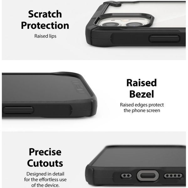 Ringke Fusion X Backcover iPhone 12 Mini - Zwart